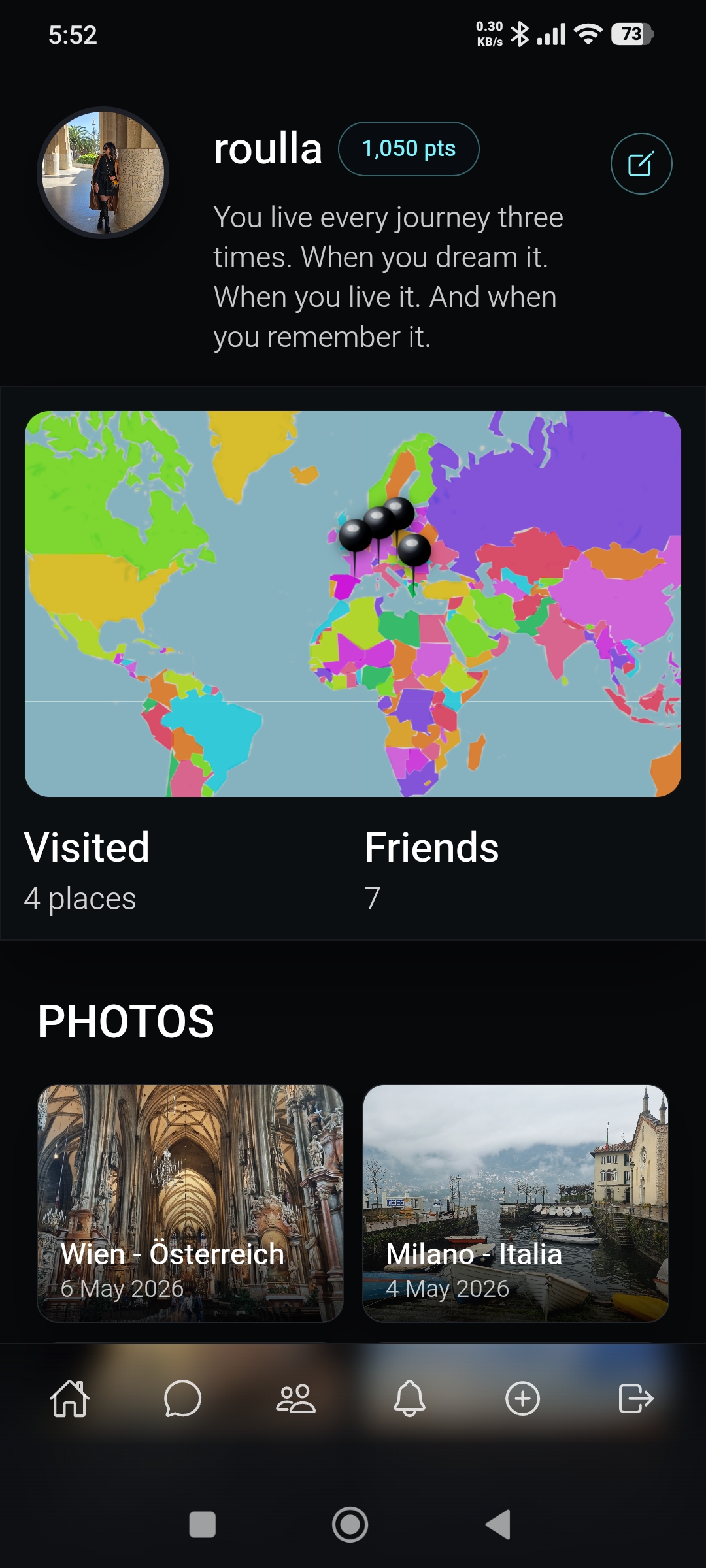 Trip wall screen preview