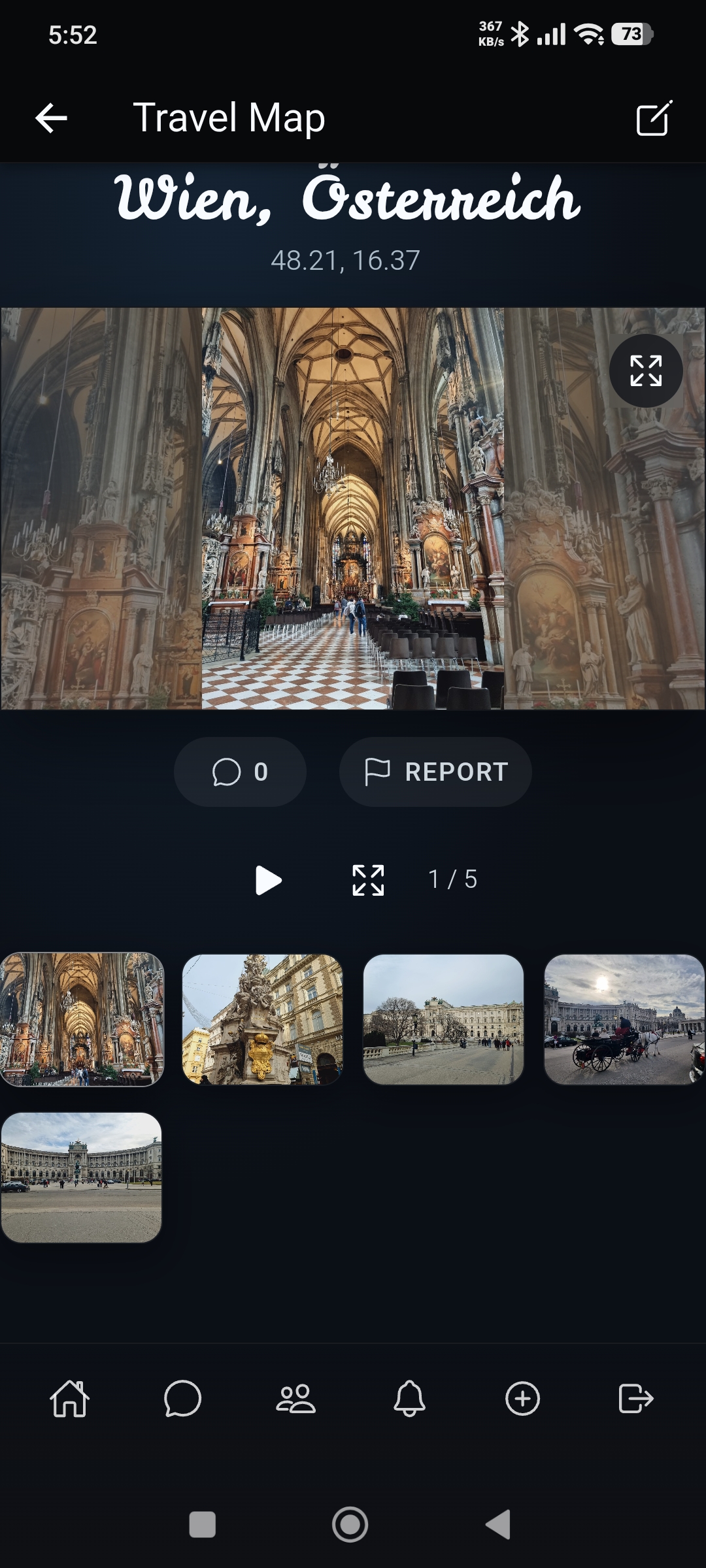 Trip details screen preview